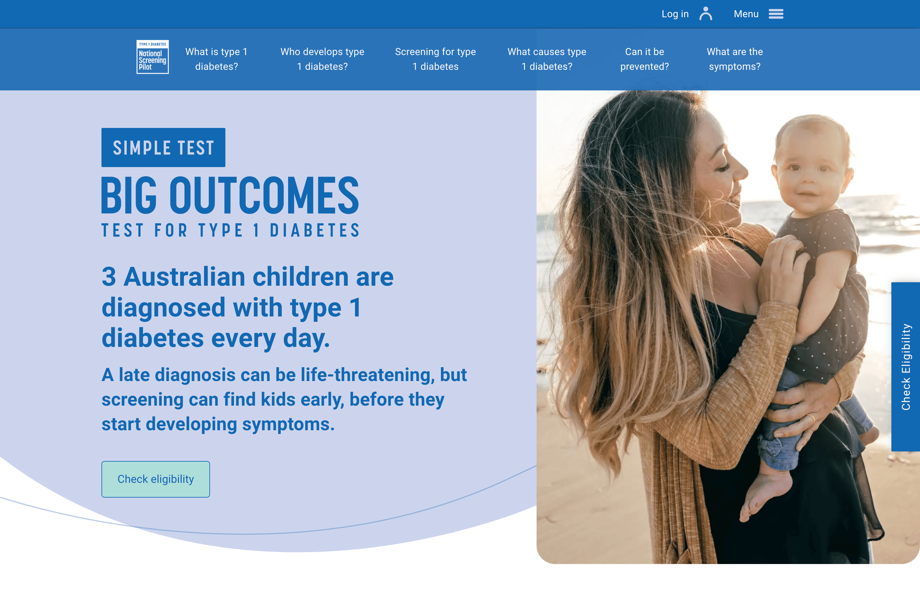 Type 1 Diabetes National Screening Pilot website